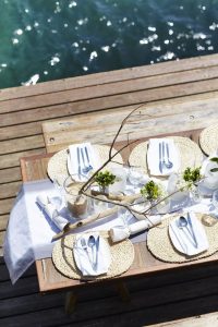 coastal table setting